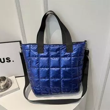 Вышитая нитью квадратная простая модная большая вместимость 2024 новый тренд повседневная портативная сумка через плечо косая сумка серебряный