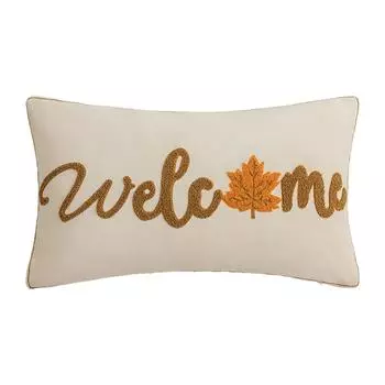 Вышитая шелковая подушка в скандинавском стиле, тыква, квадратная вышитая подушка One Size