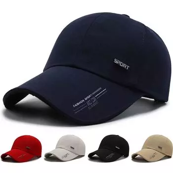 Вышитая шляпа от солнца с дышащим козырьком Повседневная кепка Snapback для бега темно-синий