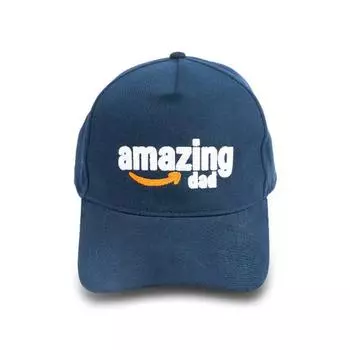 Вышитая синяя бейсболка «Amazing Dad», пылезащитная бейсболка для отдыха на открытом воздухе, однотонная модная регулируемая кепка для отдыха для мужчин Adjustable синий