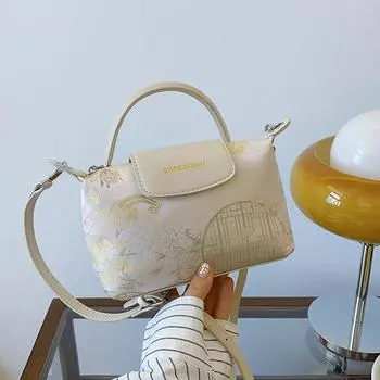 Вышитая сумка в китайском стиле для женщин, новая летняя сумка через плечо на одно плечо, сумка в китайском стиле, сумка для пельменей