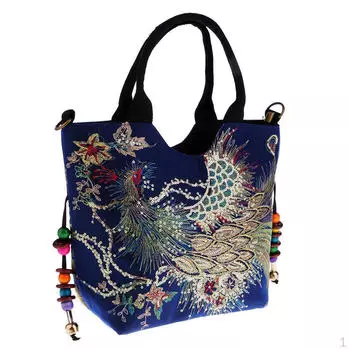 Вышитая женская этническая сумка на одно плечо вино красного