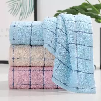 Вышитое мягкое впитывающее полотенце для лица: Утолщенный чистый хлопок со смесью полиэстера 33*73cm