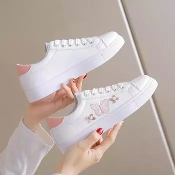 Вышитые бабочки балетки женские кроссовки для бега на открытом воздухе из вулканизированной ткани дышащая женская обувь Zapatos Mujer новые женские кроссовки 35