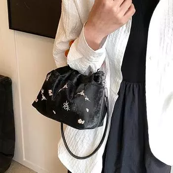 Вышитые бисером сумки-ведра, женская новая летняя универсальная сумка через плечо на одно плечо, роскошные женские вечерние сумки