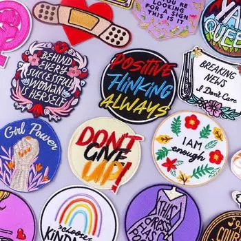 Вышитые нашивки для одежды, железные нашивки на одежде, вышивка, наклейка на одежду, термоклеевые нашивки