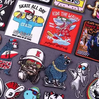 Вышитые нашивки для одежды, железные нашивки на одежде, вышивка, наклейка на одежду, термоклеевые нашивки