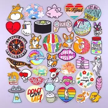 Вышитые нашивки для одежды, железные нашивки на одежде, вышивка, наклейка на одежду, термоклеевые нашивки