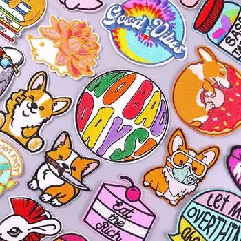 Вышитые нашивки для одежды, железные нашивки на одежде, вышивка, наклейка на одежду, термоклеевые нашивки