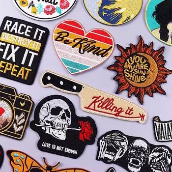 Вышитые нашивки для одежды, железные нашивки на одежде, вышивка, наклейка на одежду, термоклеевые нашивки