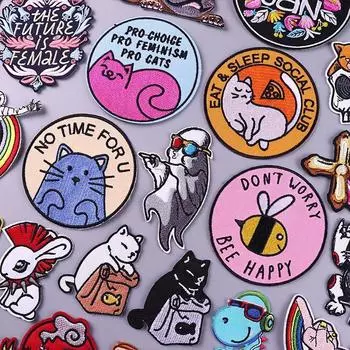 Вышитые нашивки для одежды, железные нашивки на одежде, вышивка, наклейка на одежду, термоклеевые нашивки