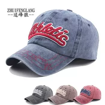 Вышитые объемные буквы бейсболка осенняя хлопковая кепка уличное солнцезащитное укрытие популярная шляпа для внешней торговли Adjustable красный