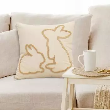 Вышитые пасхальные элементы. Новые подушки для гостиной и спальни. Пасхальное украшение. Пасхальные наволочки.17.7*17.7 дюймов.1 шт. One Size