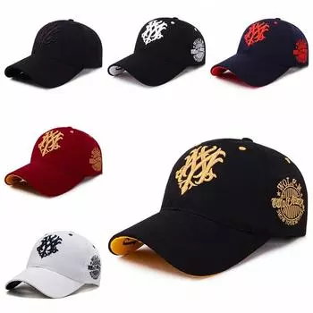 Вышитые солнцезащитные шляпы, регулируемые кепки Snapback, модные хип-хоп шляпы, шляпы для пап Black
