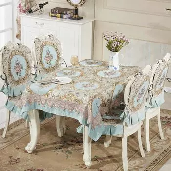 Вышитые свадебные чехлы на стулья Рождественские чехлы на стулья Чехлы на стулья с рюшами для свадеб 48X51cmChair cushion синий