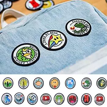 Вышитые термонашивки для значков для взрослых A красный