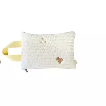 Вышитый чехол для детской коляски Съемный чехол для салфеток Держатель для бумаги Коробка для хлопковых салфеток Удобный мешок для хранения влажных салфеток bear