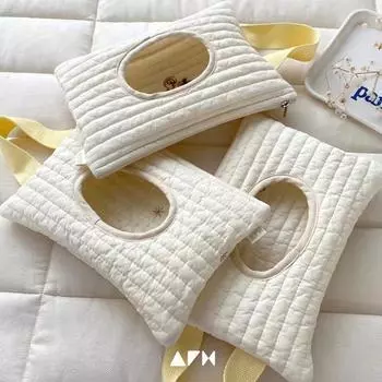 Вышитый чехол для детской коляски Съемный чехол для салфеток Держатель для бумаги Коробка для хлопковых салфеток Удобный мешок для хранения влажных салфеток bear