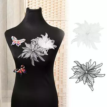 Вышитый цветок DIY патч аппликация жемчуг аксессуары для одежды декор стереоскопические швейные принадлежности