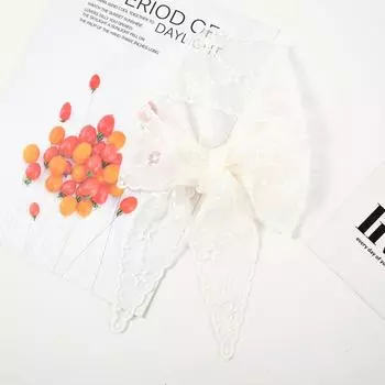 Вышитый цветок Женский узкий длинный шарф Элегантная лента Пояс Кружевной шарф Летний White-Star