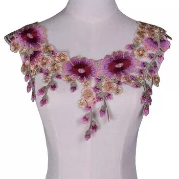 Вышитый кружевной воротник, сделай сам, кружевная ткань, украшение для шитья, аксессуары для одежды