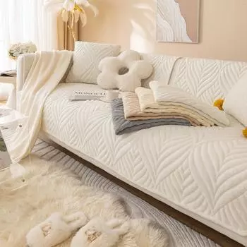 Вышитый плюшевый бархатный чехол, нескользящий, теплый, толстый, диванное полотенце, многоразмерный, регулируемый чехол для сидений, кресел 70x70cm 1pc