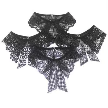 Вышитый полый бант-поддельный воротник