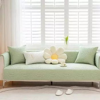 Вышитый, приятный для кожи чехол для диванной подушки, полотенце, простой модный, нескользящий, можно стирать в машине, всесезонный, универсальный 70x70