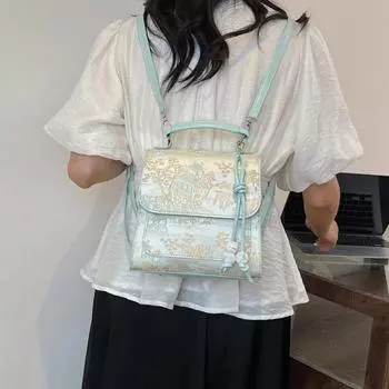 Вышитый рюкзак в китайском стиле, универсальная сумка на одно плечо, многофункциональная сумка, легкая, новая, роскошная