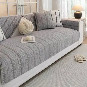 Вышитый тканевый чехол для дивана в полоску для гостиной, подушка для дивана с противоскользящим покрытием, подушка для подлокотника, спинка, домашний декор, подушка для дивана 70x70cm 1pcs