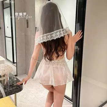 Вышивка бисером открытая грудь борозда цветок свадебное платье 8100 эротическое нижнее белье сексуальная перспектива обнаженная спина бедра костюм One Size