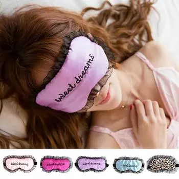Вышивка букв крышка легкий кружевной оттенок повязка на глаза маска для сна для сна
