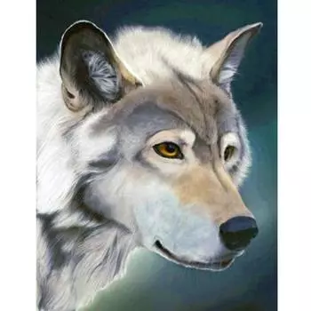 Вышивка Картина Алмазная вышивка Вышивка Ремесла Набор для рисования Волк Акварель Алмаз 20X30CM