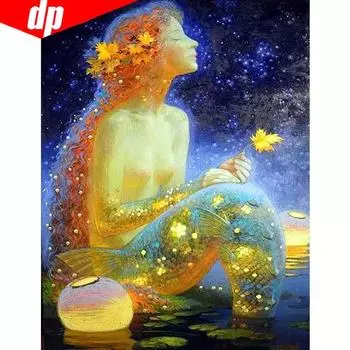 Вышивка крестом Полный Круг 5D DIY Алмазная Вышивка Женщина Алмазная Картина 20X30CM