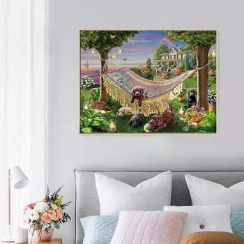 Вышивка крестом DIY Алмазная вышивка Полный круглый Алмазная картина Мозаика Домашний декор 20X30CM