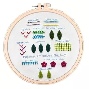 Вышивка крестом для начинающих Вышивка Рукоделие Ленточная живопись Вышивка Набор для практики стежка SET 2