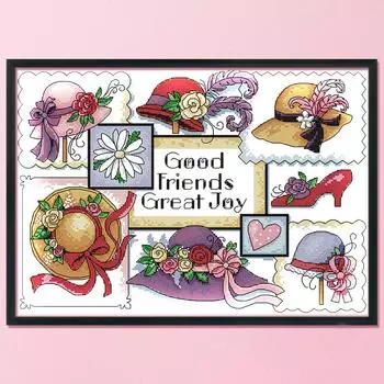 Вышивка крестом напечатанная на холсте вышивка своими руками рукоделие поделки 14CT штамп #H1 J174