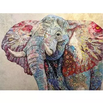 Вышивка Ремесла Алмазная Цветная Картина Слон Сделай Сам Алмазная Вышивка Мозаика Подарок Алмаз 20X30CM