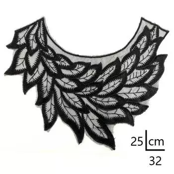 Вышивка, швейные аксессуары, нашивки для одежды, ожерелье, кружевной цветок, сделай сам, искусственный воротник, ювелирный аксессуар A