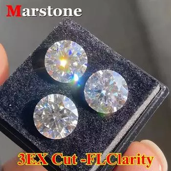 Высочайшее качество 0,5-5 карат FL чистота 3EX огранка D цвет муассанит россыпью выращенный камень муассанит диамант сертифицированный GRA изысканный муассанит ювелирные изделия 5mm-0.5ct белый
