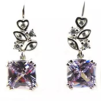 Высочество [F7140] - Пурпурные серебряные серьги Скарлетт