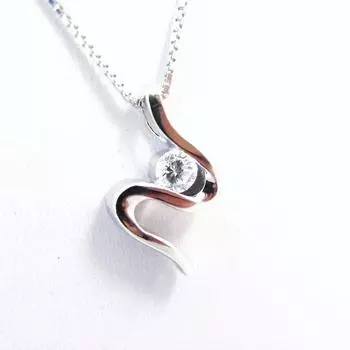 Высочество [G2205] - Белое серебряное ожерелье «Калин»