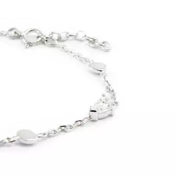Высочество [G2475] - Серебряный браслет белого цвета Clin