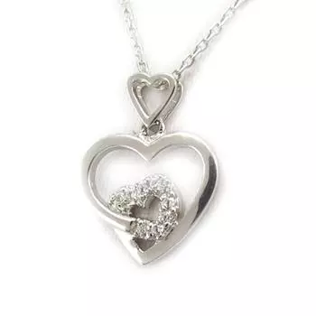 Высочество [K6392] - Белое серебряное ожерелье Любовь