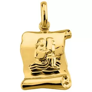 Высочество [L5324] - Позолоченный кулон Водолей