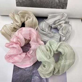 Высокая эластичная полосатая резинка для волос в корейском стиле, корейское кольцо для волос, милые резинки для волос для вечеринки кофейный