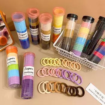 Высокая эластичная резинка, цветное полотенце, круг для детей, девочек, завязанный в хвост, простая веревка для волос, аксессуары для волос, головной убор, веревка