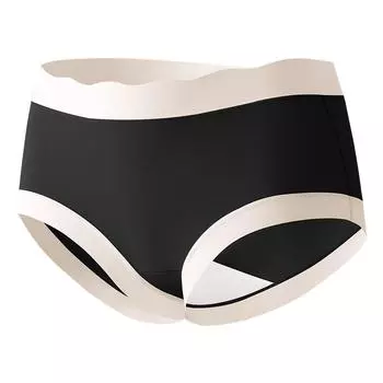 Высокая эластичность, характерный волнистый край, большое удобное и нечувствительное нижнее белье, милое треугольное нижнее белье со средней низкой посадкой M чёрный