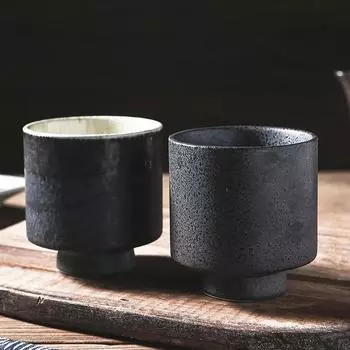 Высокая чашка для чая в японском стиле, бытовая керамическая чашка для воды, бытовая японская и корейская чашка для кофе матча, чашка для воды