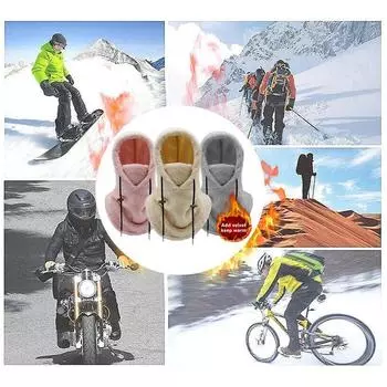 Высокая флисовая Балаклава зимняя лыжная ветрозащитная кепка для велоспорта для мужчин маски для лица шапки с капюшоном женская плюшевая теплая шапка A